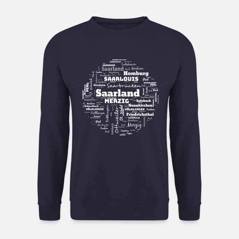 Saarland circle cities gift - Unisex Sweatshirt - navy