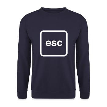 Motif Nerd Esc - Sweat-shirt Unisexe - marine - Devant - Alina (178cm) & Michal (187cm)