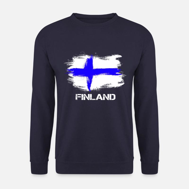 Finland Suomi Flagge - Unisex Pullover - Navy
