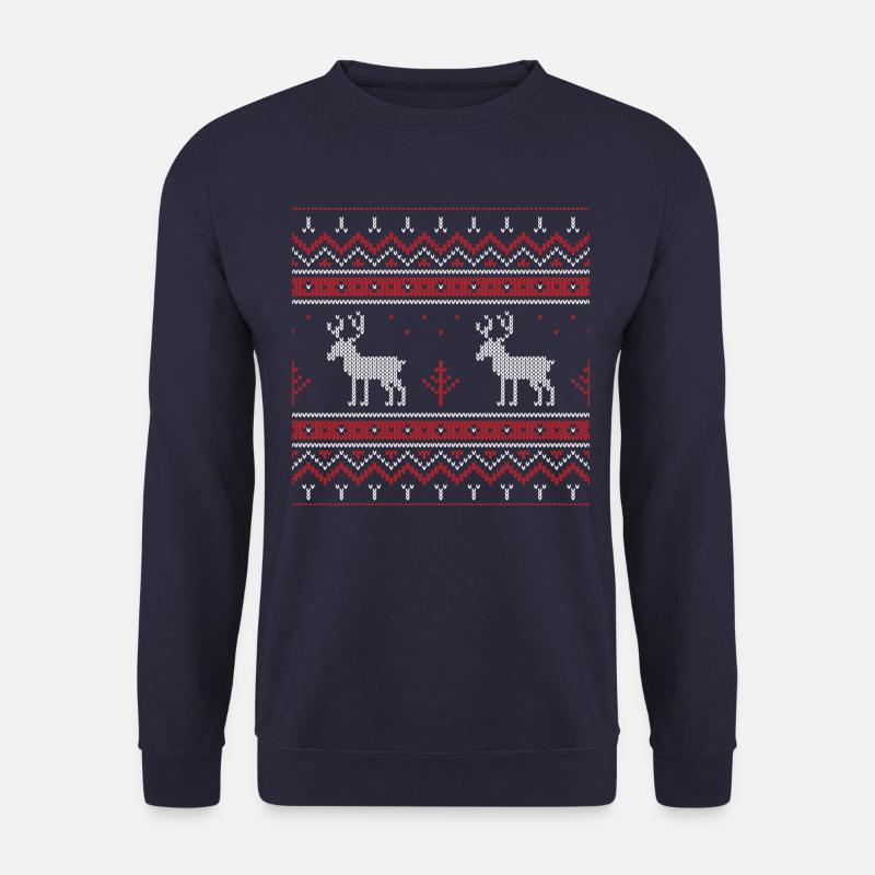 Weihnachten Stricken - Unisex Pullover - Navy