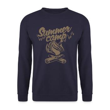 Summer Camp - Unisex Sweatshirt - navy - Front - Alina (178cm) & Michal (187cm)