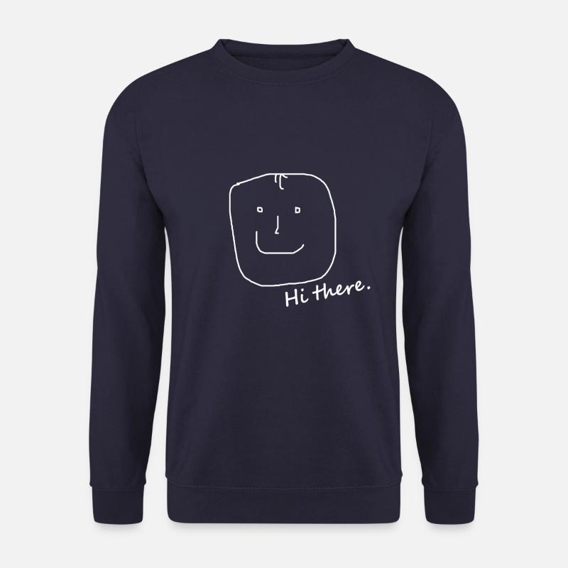 Hi there weiss - Unisex Pullover - Navy