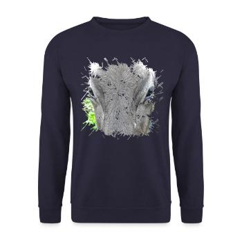 Animal gris avec 4 lettres - Sweat-shirt Unisexe - marine - Devant - Alina (178cm) & Michal (187cm)