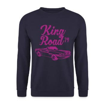 King Road 79 - Unisex Pullover - Navy - Vorne - Alina (178cm) & Michal (187cm)