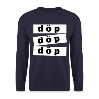 Döp Döp Döp Musique Techno Songtext Design - Sweat-shirt Unisexe - marine - Devant - Alina (178cm) & Michal (187cm)