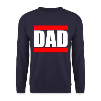 Dad Dad Dad Best Dad Gift Christmas - Unisex Sweatshirt - navy - Front - Alina (178cm) & Michal (187cm)