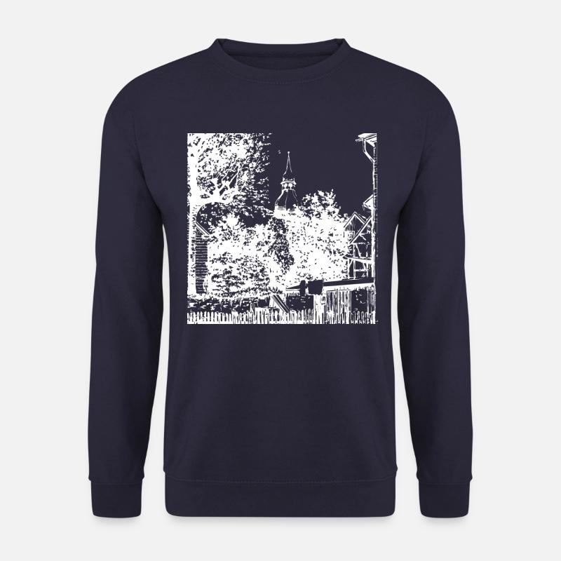 Meine Heimat - Hinterhofansicht - ländliche Idylle - Unisex Pullover - Navy