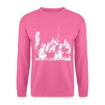 Mon vieux village - village historique à la maison - Sweat-shirt Unisexe - rose - Devant
