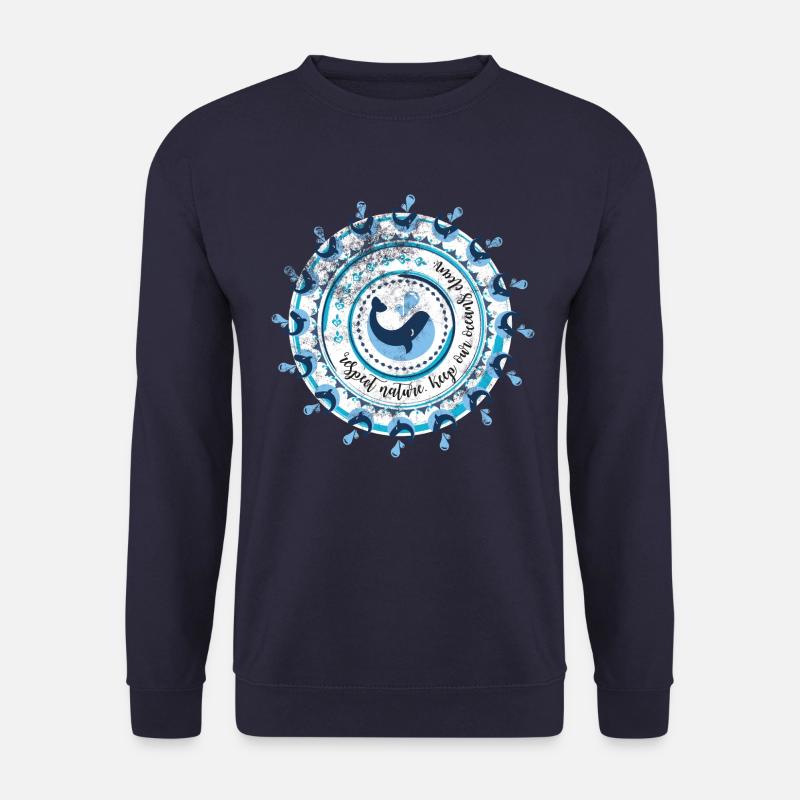 Ocean Siegel - Rette den Ozean. Natur. Leben. Wale - Unisex Pullover - Navy