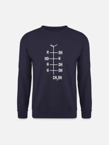 Glucose-haltig süß chemische Formel Zucker Glukose - Unisex Pullover - Navy
