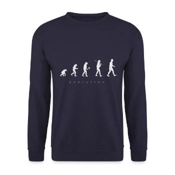 Human evolution - Sweat-shirt Unisexe - marine - Devant - Alina (178cm) & Michal (187cm)