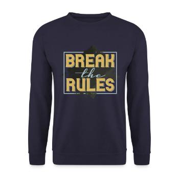 Briser les règles - Sweat-shirt Unisexe - marine - Devant - Alina (178cm) & Michal (187cm)