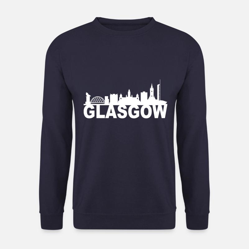 Glasgow Schottland Skyline Geschenk Idee UK - Unisex Pullover - Navy
