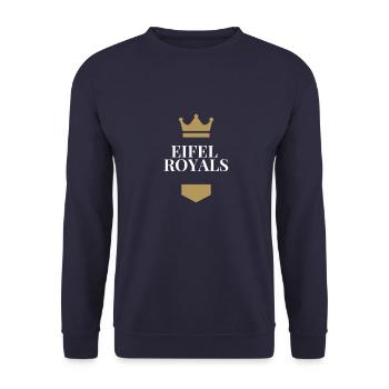 Eifel Royals Design T Shirt - Unisex Pullover - Navy - Vorne - Alina (178cm) & Michal (187cm)