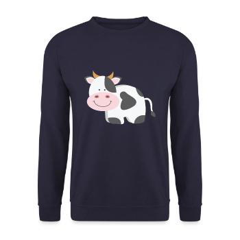 vache - Sweat-shirt Unisexe - marine - Devant - Alina (178cm) & Michal (187cm)