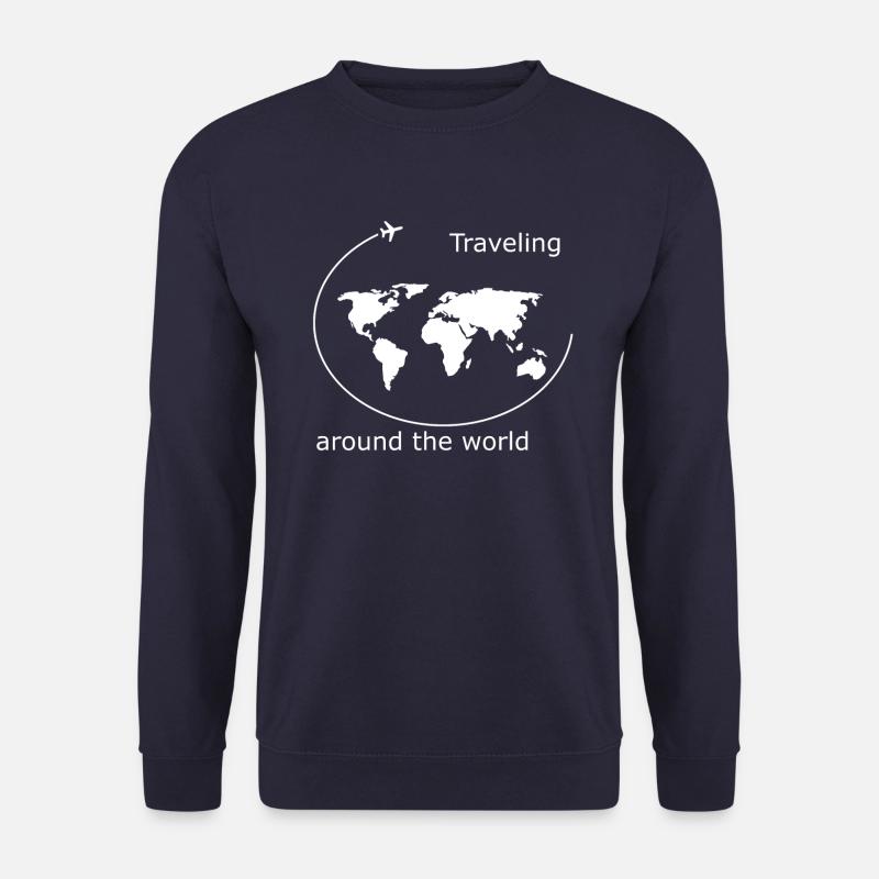 Traveling around the world - Unisex Pullover - Navy