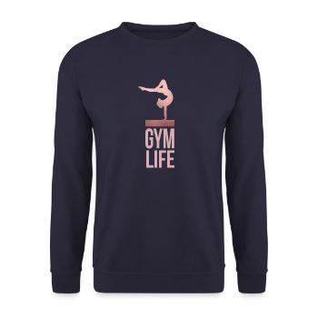 Gymnastique Gymnastique Gymnastique Au Sol Gymnastique Cadeau - Sweat-shirt Unisexe - marine - Devant - Alina (178cm) & Michal (187cm)