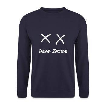 Dead Inside Trauriges XXXTENTACION - Unisex Pullover - Navy - Vorne - Alina (178cm) & Michal (187cm)