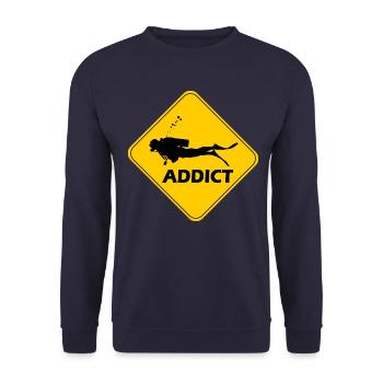 Diver dive snorkeling gift idea - Unisex Sweatshirt - navy - Front - Alina (178cm) & Michal (187cm)