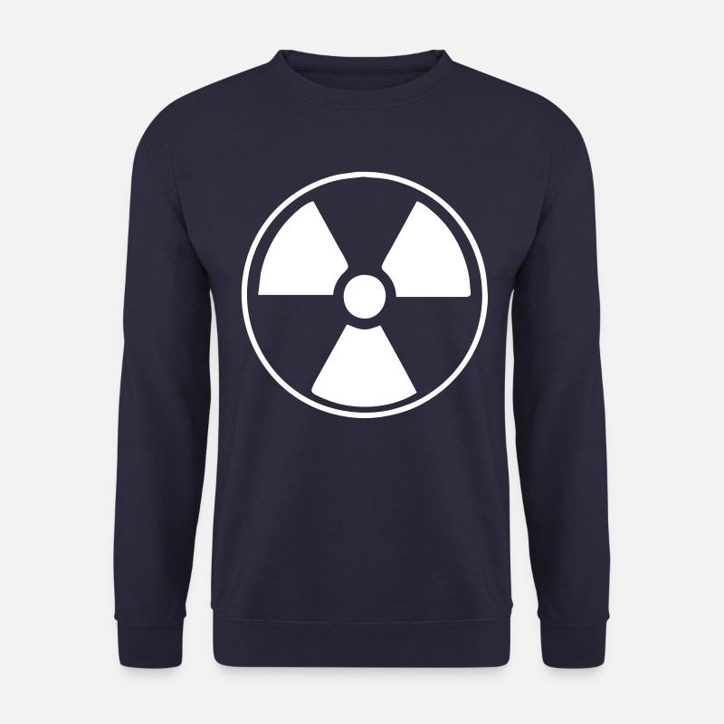 Radioactive Radioaktiv Symbol Piktogramm Vektor - Unisex Pullover - Navy