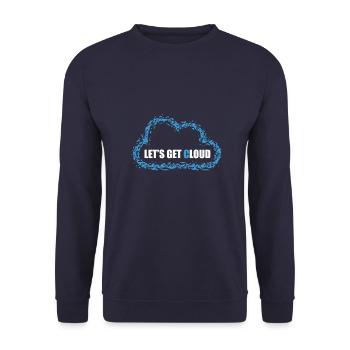 Let's get cloud - Unisex Sweatshirt - navy - Front - Alina (178cm) & Michal (187cm)