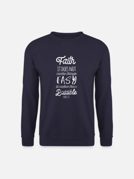Glaube macht alles möglich Bibelvers - Unisex Pullover - Navy