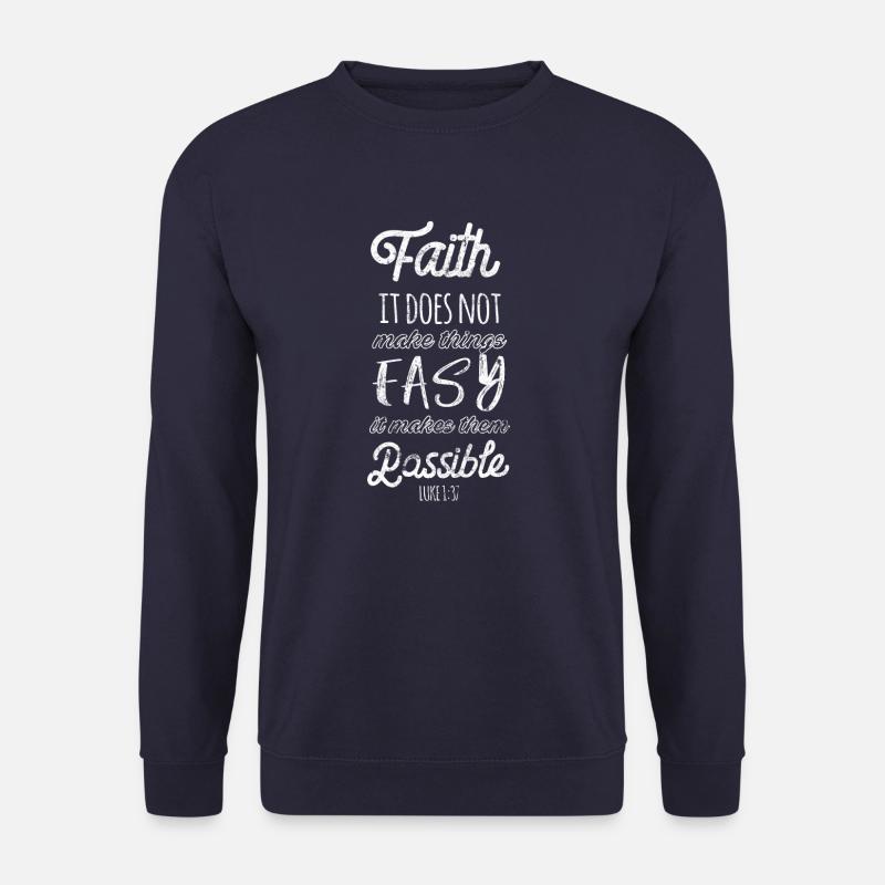 Glaube macht alles möglich Bibelvers - Unisex Pullover - Navy
