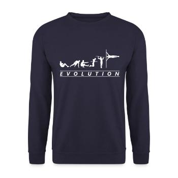 Calisthenics Shirt Evolution - Unisex Pullover - Navy - Vorne - Alina (178cm) & Michal (187cm)