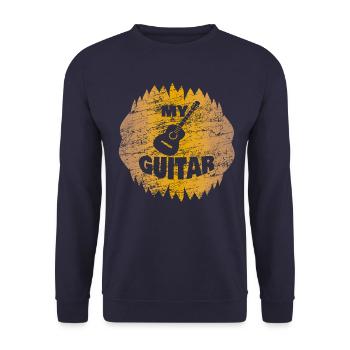 Guitare Musique Musique Instrument de musique - Sweat-shirt Unisexe - marine - Devant - Alina (178cm) & Michal (187cm)