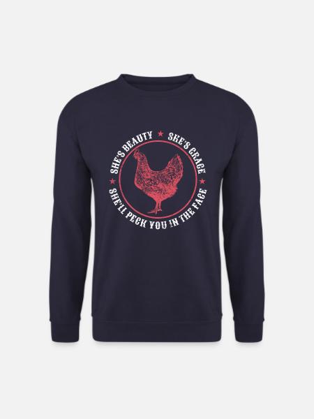 Poule, fermier - Sweat-shirt Unisexe - marine