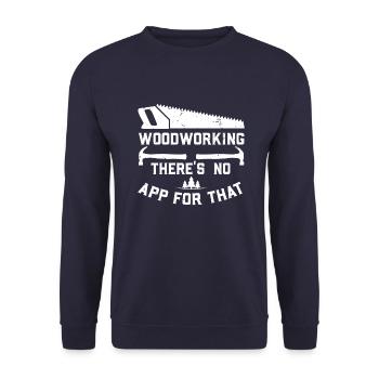 Woodworker joiner joinery gift idea - Unisex Sweatshirt - navy - Front - Alina (178cm) & Michal (187cm)