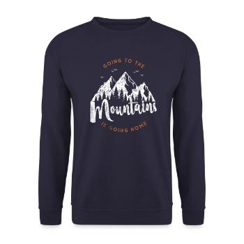 Les montagnes à la maison - Sweat-shirt Unisexe - marine - Devant - Alina (178cm) & Michal (187cm)
