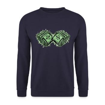 Money bundle - Unisex Sweatshirt - navy - Front - Alina (178cm) & Michal (187cm)