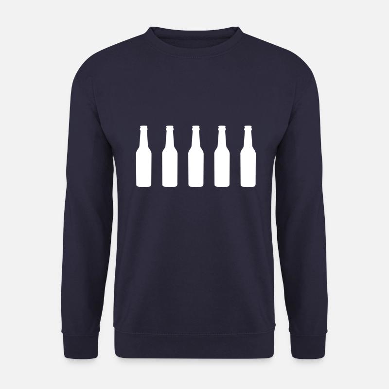 beer bottles white - Unisex Sweatshirt - navy