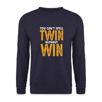 Zwillinge gewinnen immer! - Unisex Pullover - Navy - Vorne - Alina (178cm) & Michal (187cm)