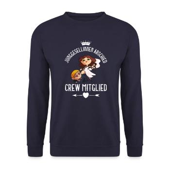 Junggesellinnenabschied Party Crew - Unisex Pullover - Navy - Vorne - Alina (178cm) & Michal (187cm)