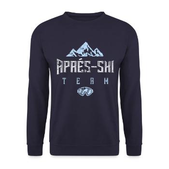 apres ski team - Unisex Pullover - Navy - Vorne - Alina (178cm) & Michal (187cm)