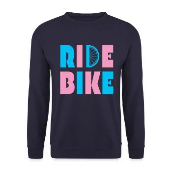 Ride Bike Rim Bike Idée Cadeau Vélo De Montagne - Sweat-shirt Unisexe - marine - Devant - Alina (178cm) & Michal (187cm)