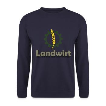 Landwirt für Traktorfahrer und Landwirte - Unisex Pullover - Navy - Vorne - Alina (178cm) & Michal (187cm)
