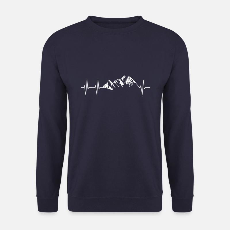 Berge Herzschlag Wanderer - Unisex Pullover - Navy