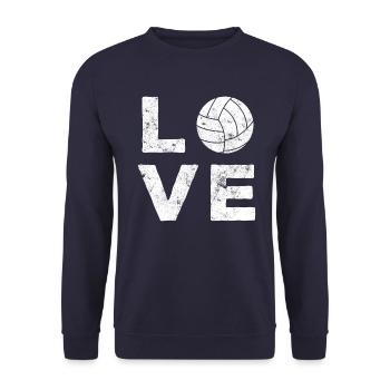 J'adore le volleyball - Sweat-shirt Unisexe - marine - Devant - Alina (178cm) & Michal (187cm)