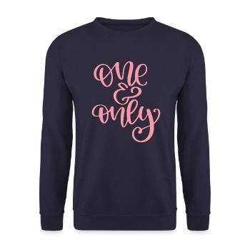 One And Only - Unisex Sweatshirt - navy - Front - Alina (178cm) & Michal (187cm)