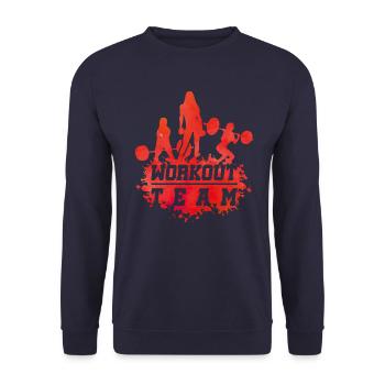 Fitness Frauen Gruppe - Unisex Pullover - Navy - Vorne - Alina (178cm) & Michal (187cm)