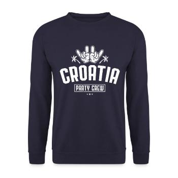 Croatie, équipage, parti, paumes - Sweat-shirt Unisexe - marine - Devant - Alina (178cm) & Michal (187cm)