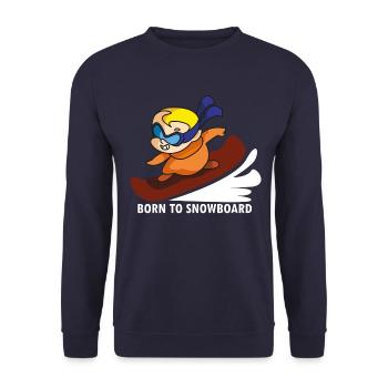 snowboard baby snowboarding - Unisex Sweatshirt - navy - Front - Alina (178cm) & Michal (187cm)