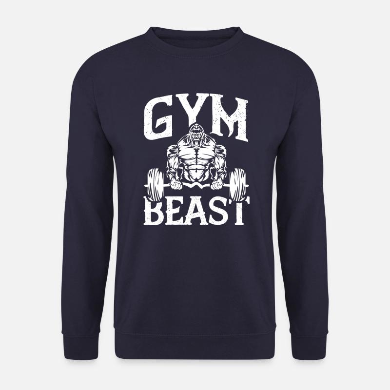 gorilla fitness spruch beast gym - Unisex Pullover - Navy