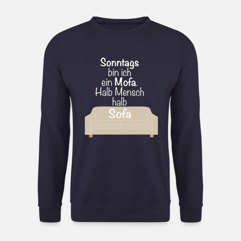 Sonntags bin ich ein Mofa halb Mensch halb Sofa - Unisex Pullover - Navy