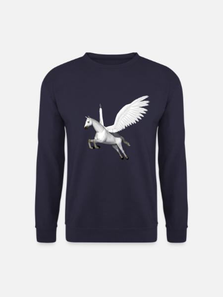 Pegasus, Horse, Flying Horse, Horse with Wing - Unisex Sweatshirt - navy