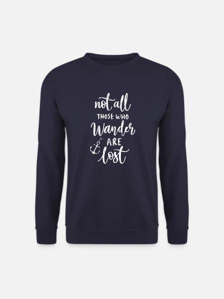 reisen spruch anker - Unisex Pullover - Navy