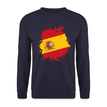 drapeau drapeau espagne - Sweat-shirt Unisexe - marine - Devant - Alina (178cm) & Michal (187cm)